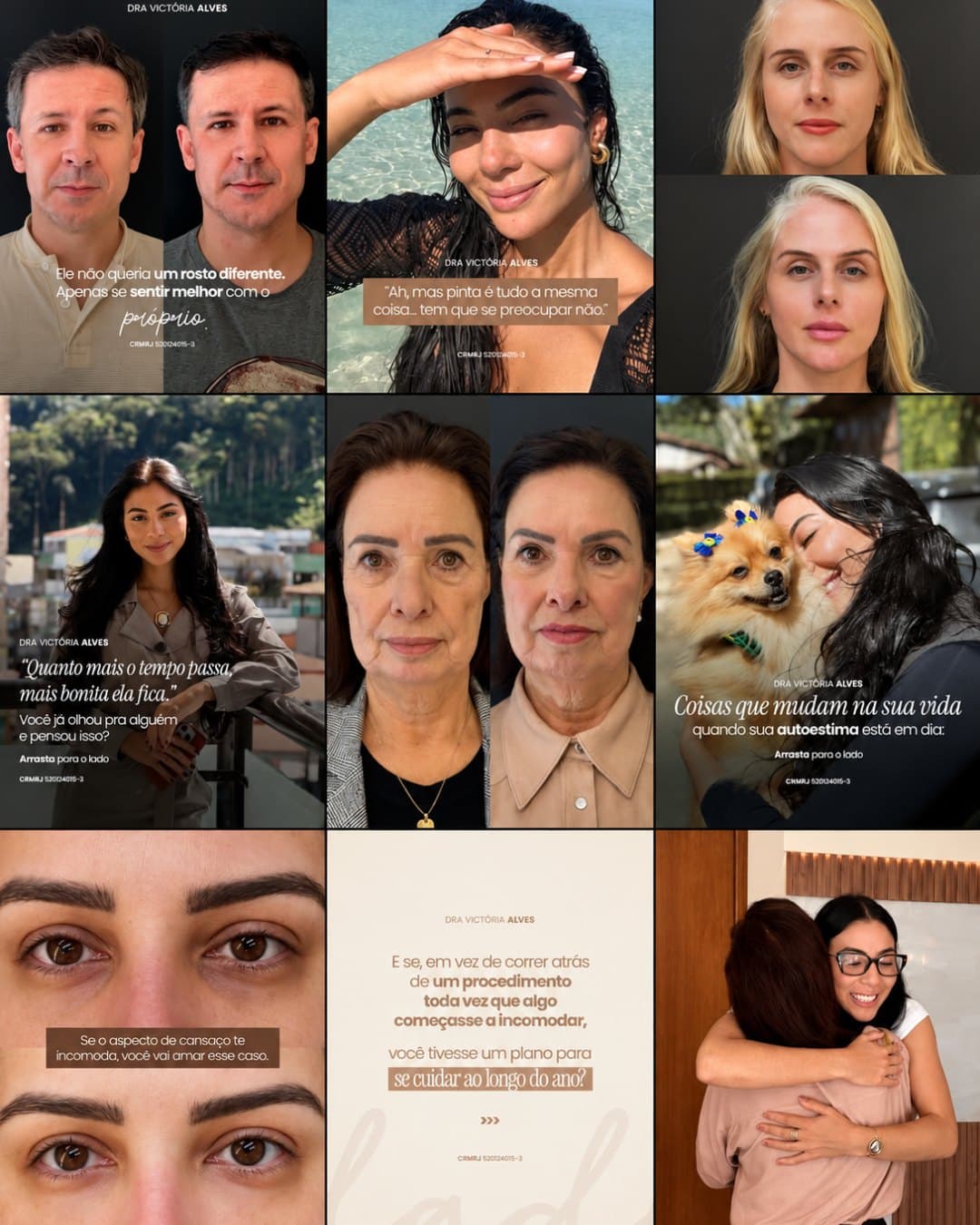 Feed do Instagram da marca Dra. Victória Alves, cuidado pela Boss Marketing